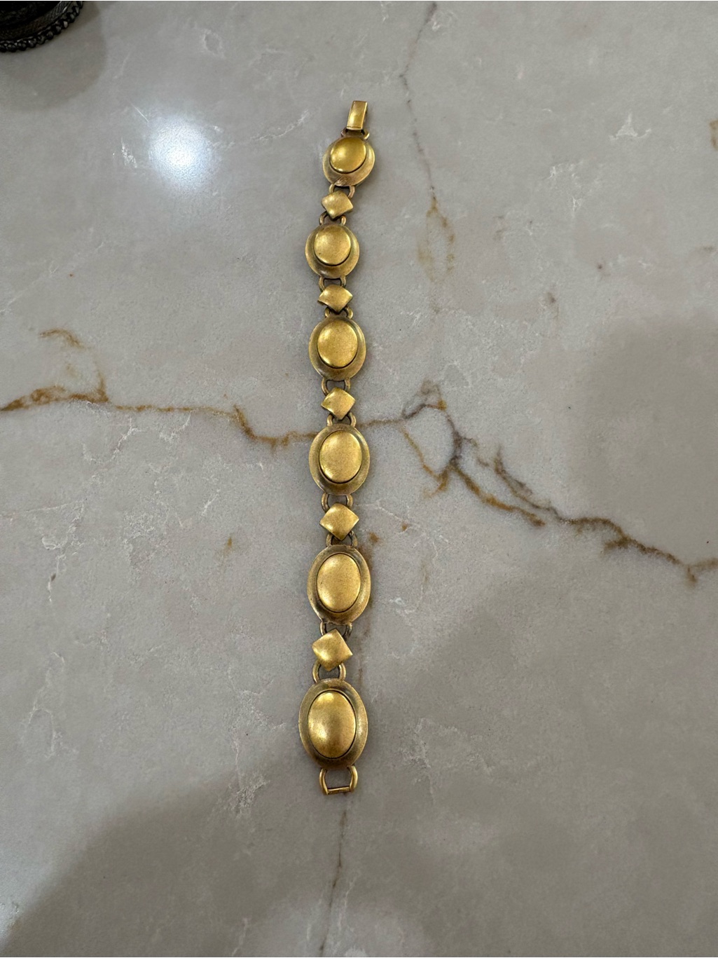 Ysl Vintage Gold Diamond Oval Link Bracelet, 1980s
